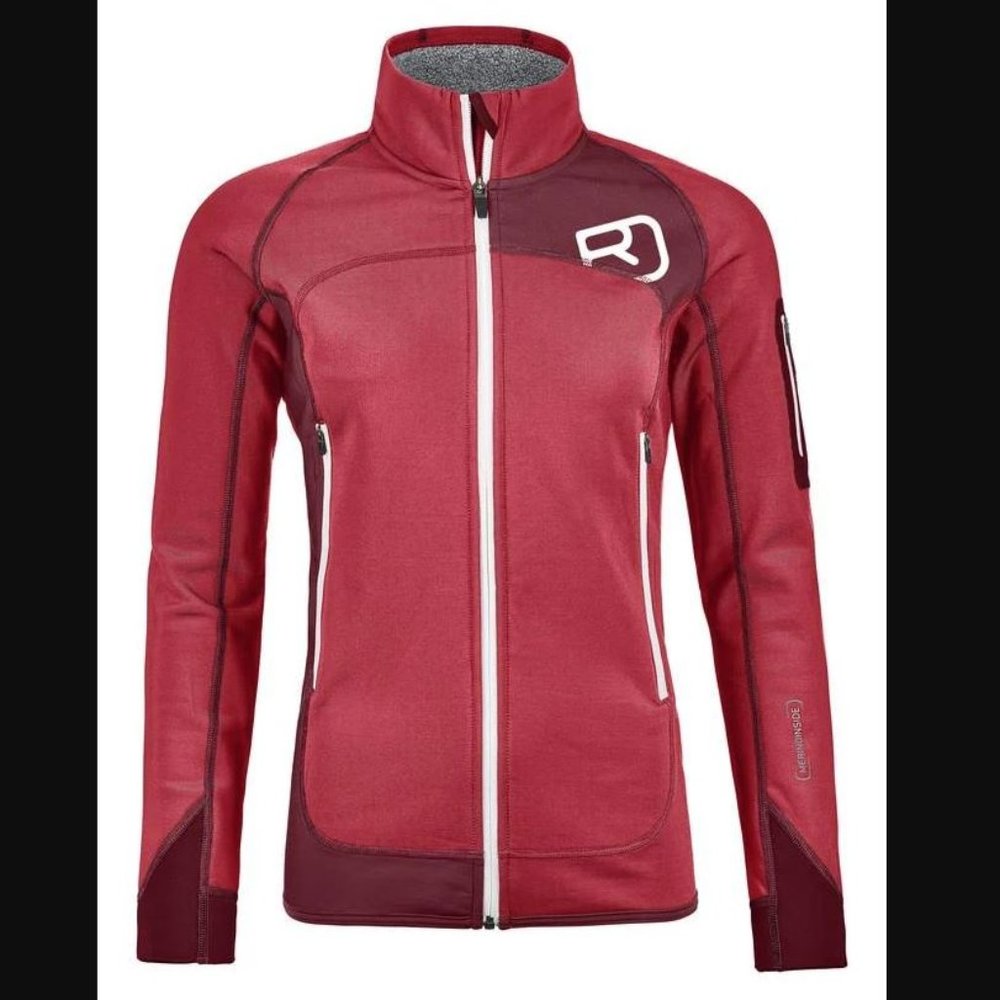 Ortovox Fleece Plus Ski Jacket - Wool Blend - Hot Coral  -Small - New With Tags